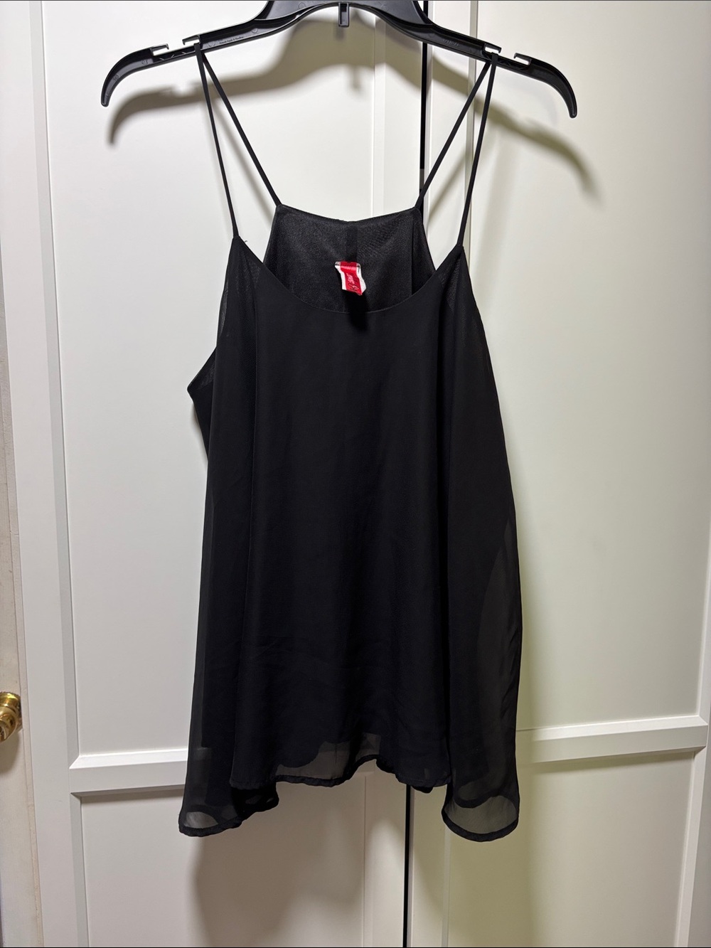 Black Spaghetti Strap Women’s Tank Top flowy